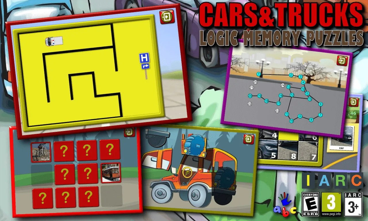 Kids Cars and Trucks Logic Memory Puzzles screenshot 4