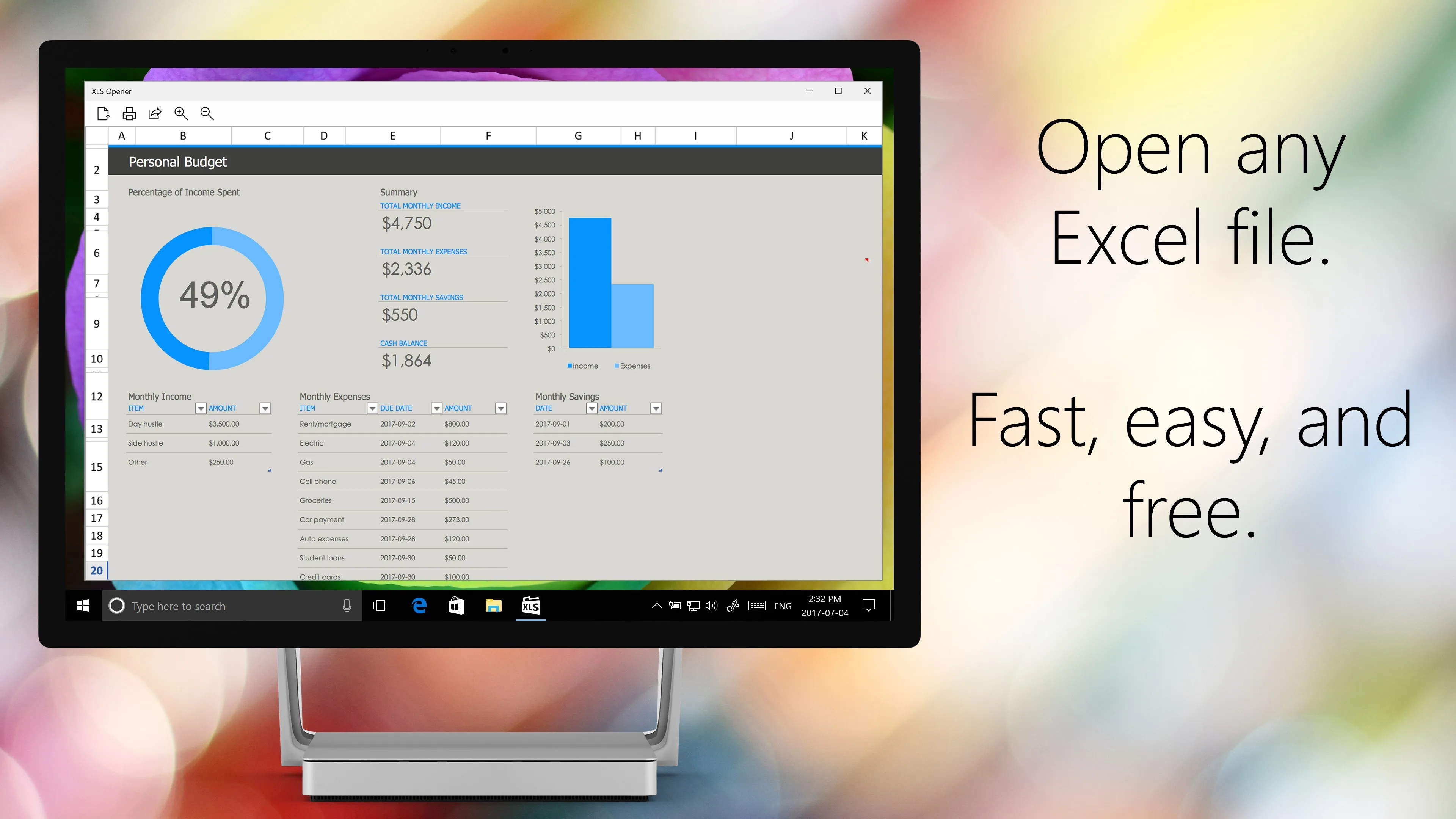 XLS Opener screenshot 1