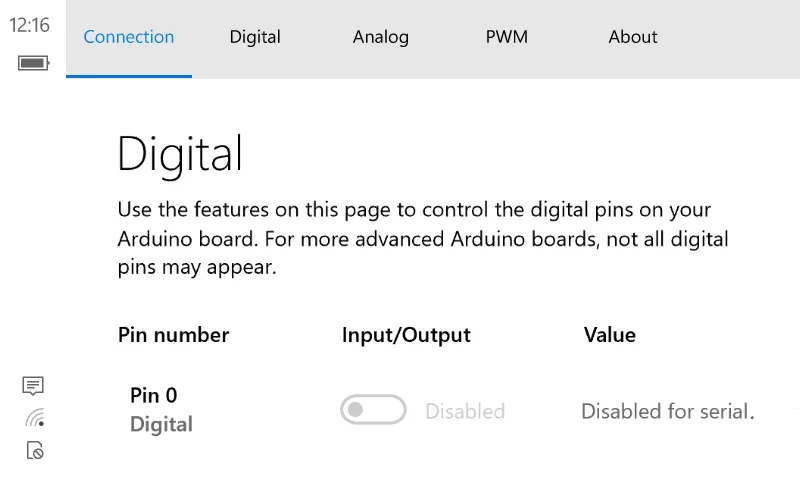 Windows Remote Arduino Experience screenshot 1
