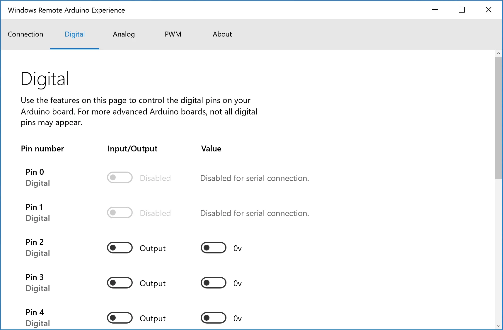 Windows Remote Arduino Experience screenshot 4
