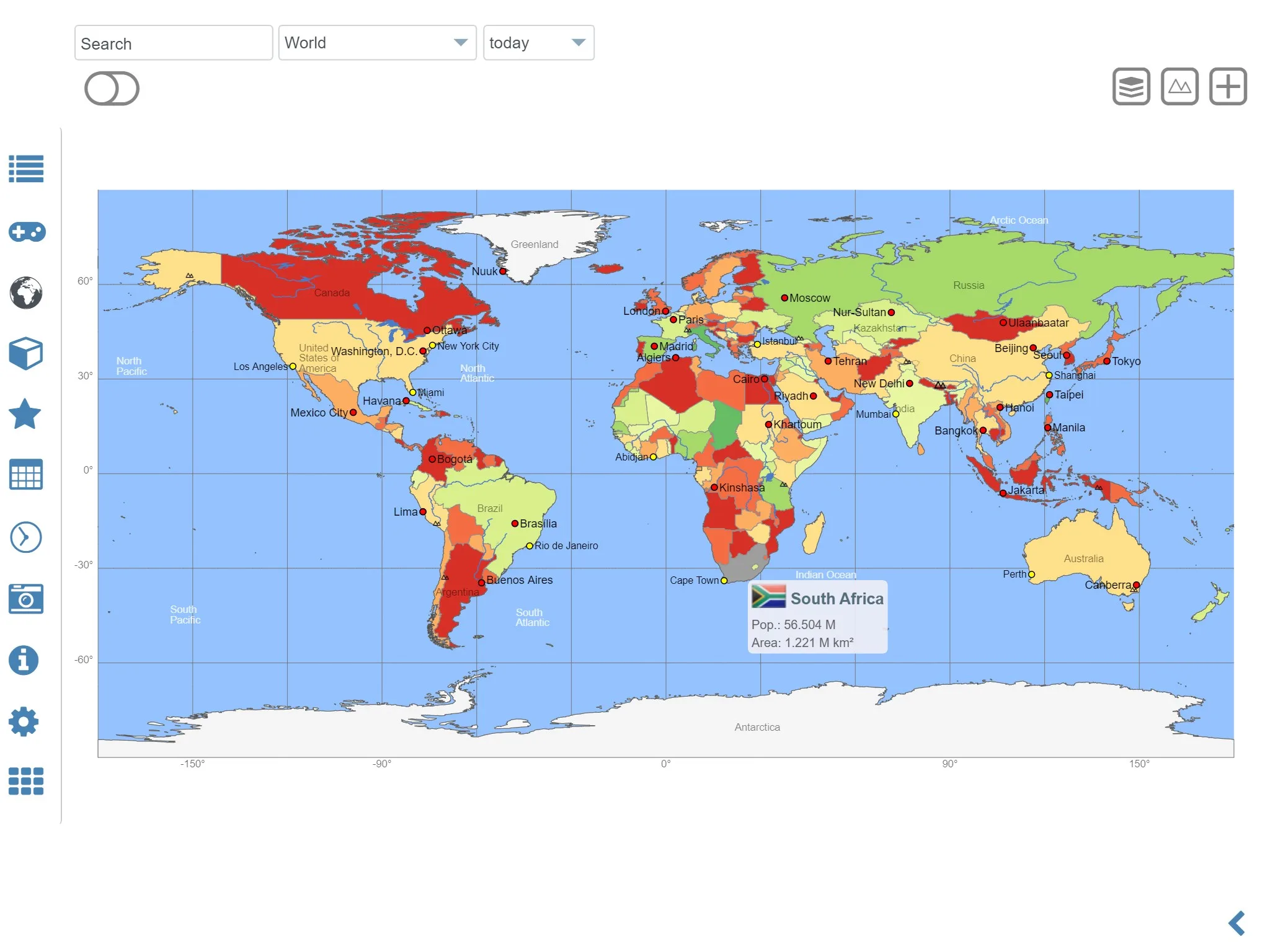 World Atlas & Quiz MxGeo screenshot 1