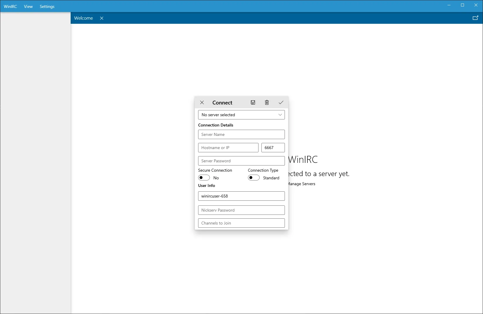 WinIRC screenshot 1