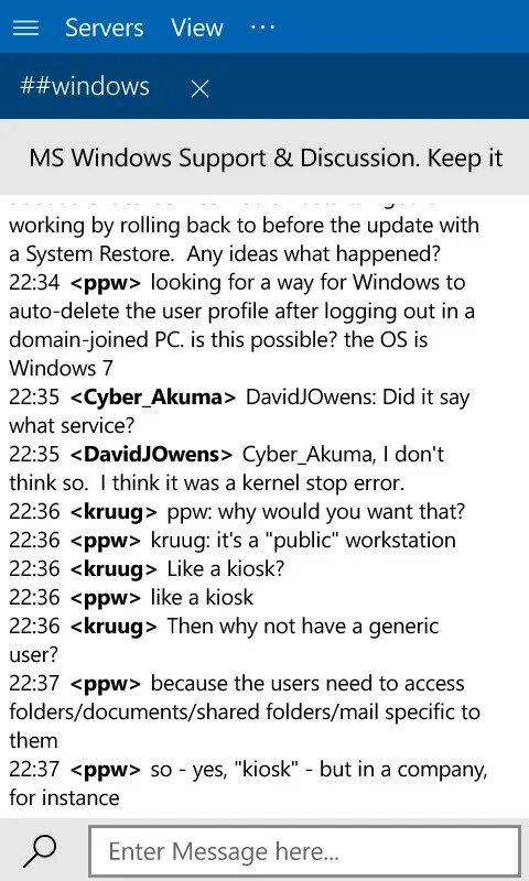 WinIRC screenshot 5
