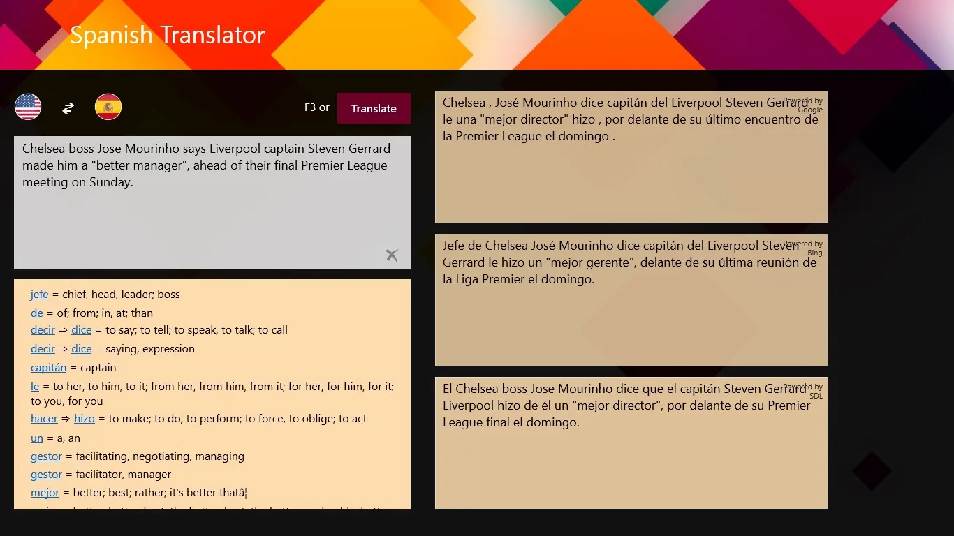 Spanish Translator screenshot 1