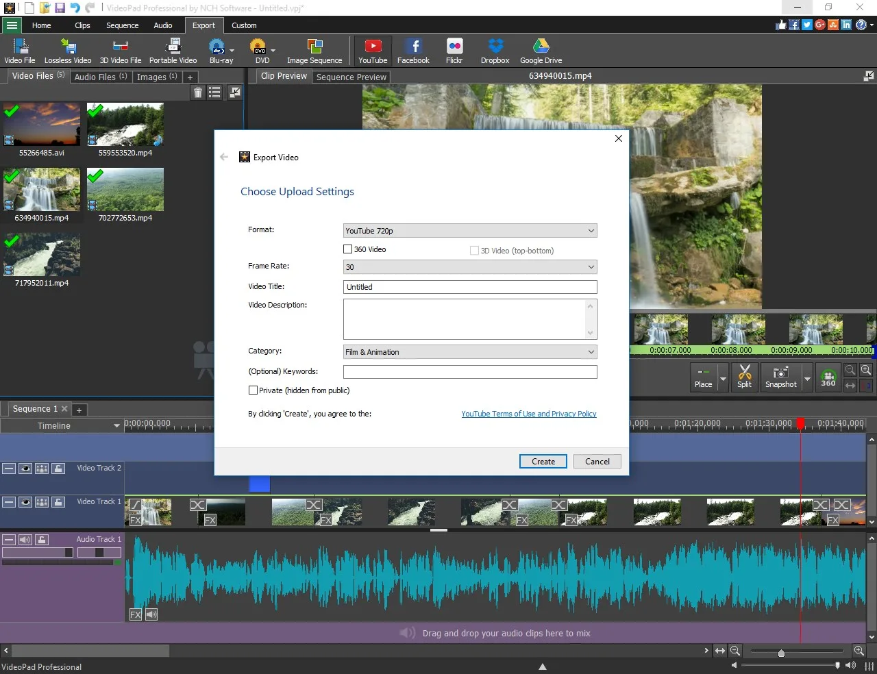 VideoPad screenshot 1
