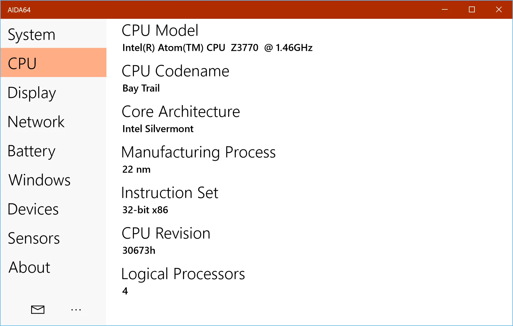AIDA64 screenshot 1