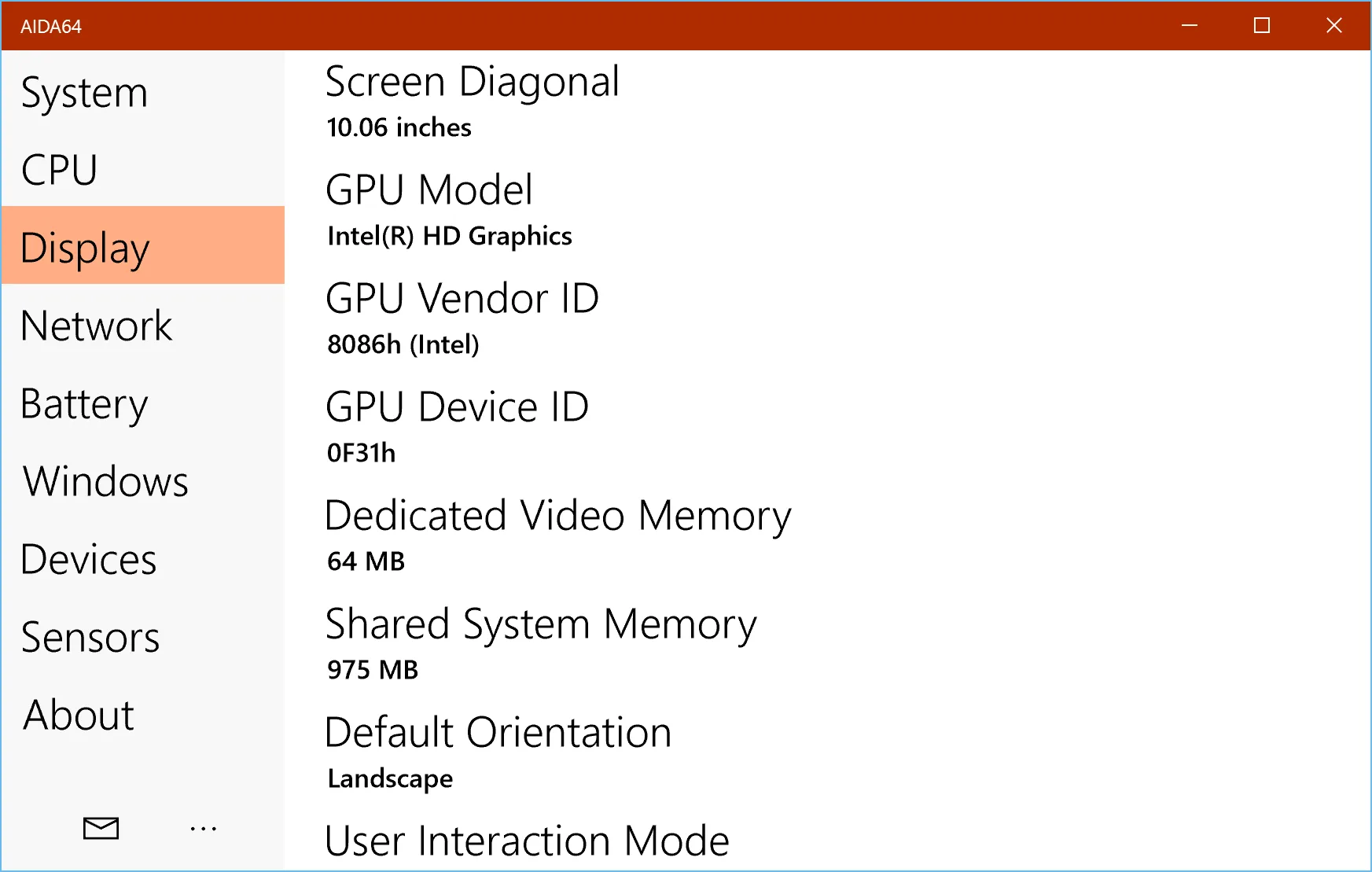 AIDA64 screenshot 2