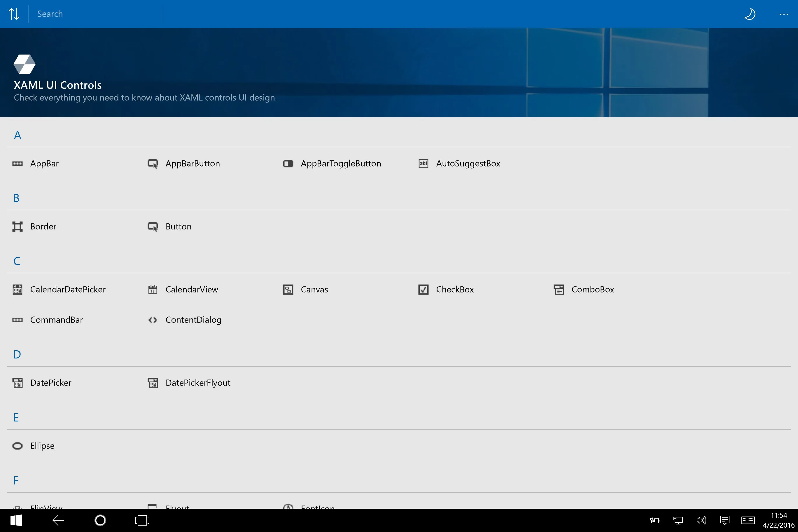 XAML UI Controls screenshot 1