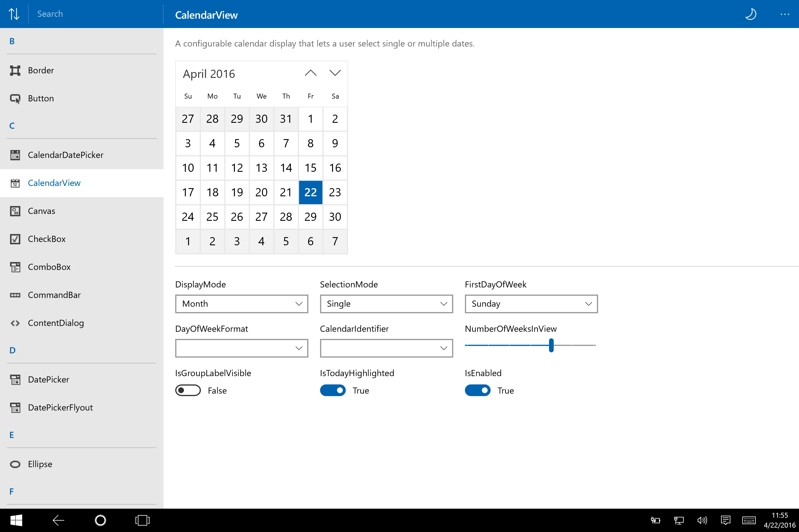 XAML UI Controls screenshot 2