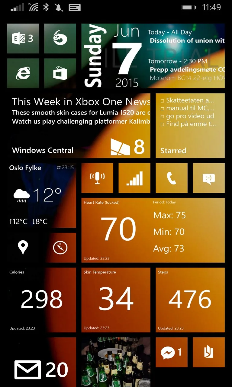 Band Sensor Tiles screenshot 1