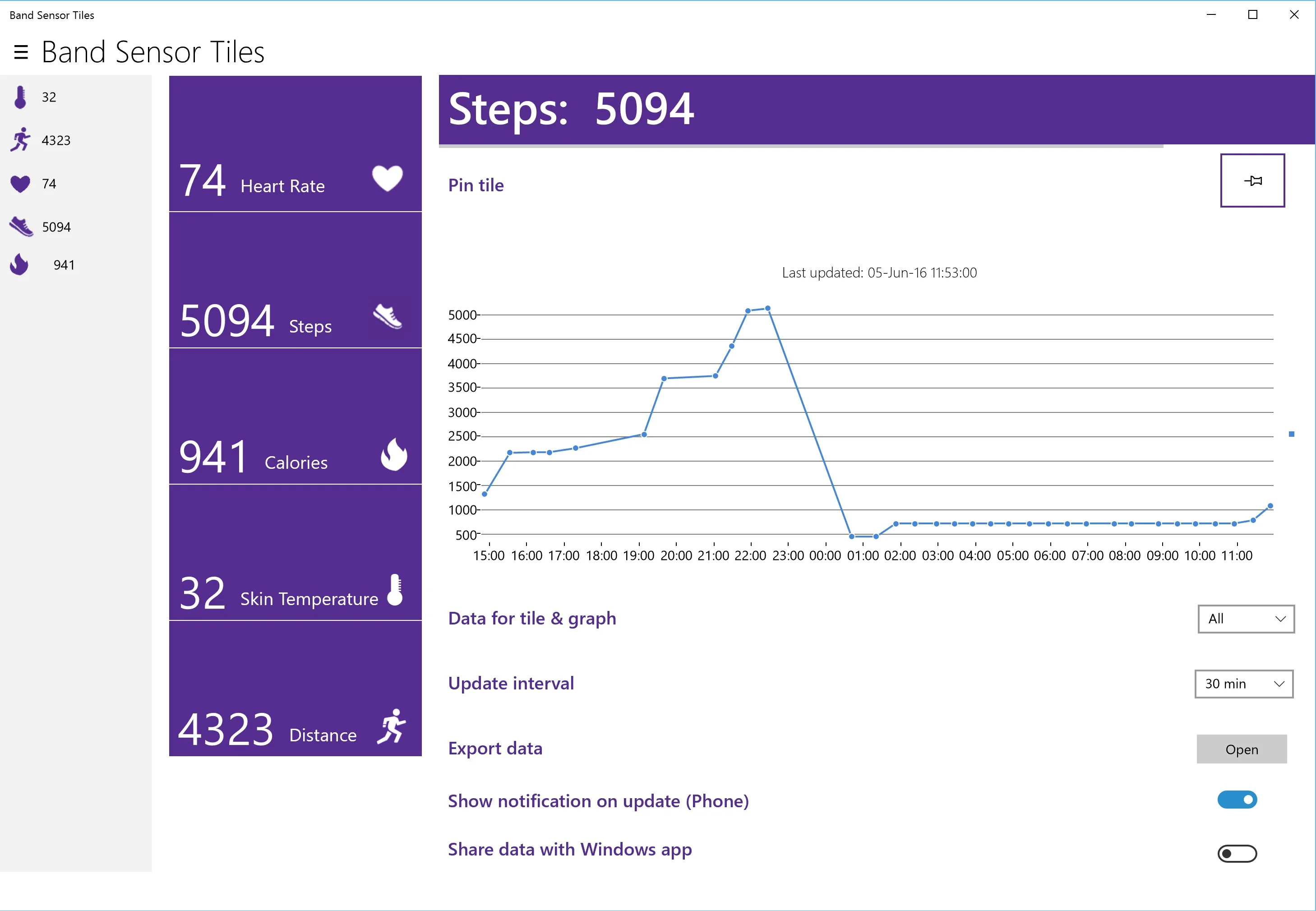 Band Sensor Tiles screenshot 5