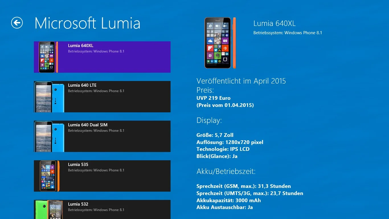 Übersicht von Windows Smartphones Free screenshot 2