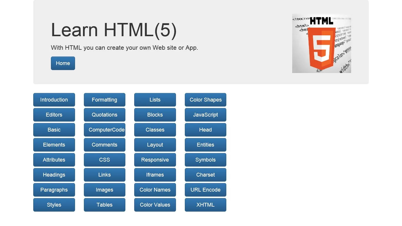 Learn HTML(5) screenshot 1