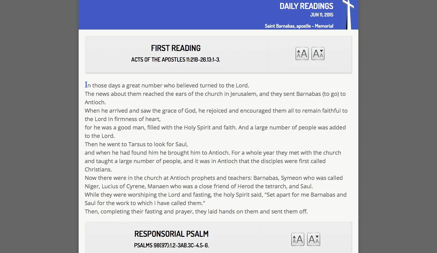 Daily Readings for Catholics screenshot 1