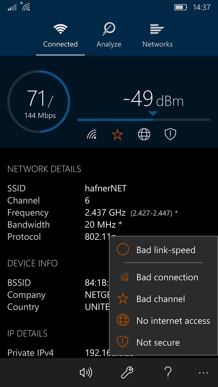 WiFi Analyzer screenshot 4