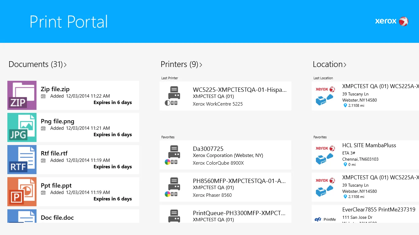 Xerox Print Portal screenshot 1