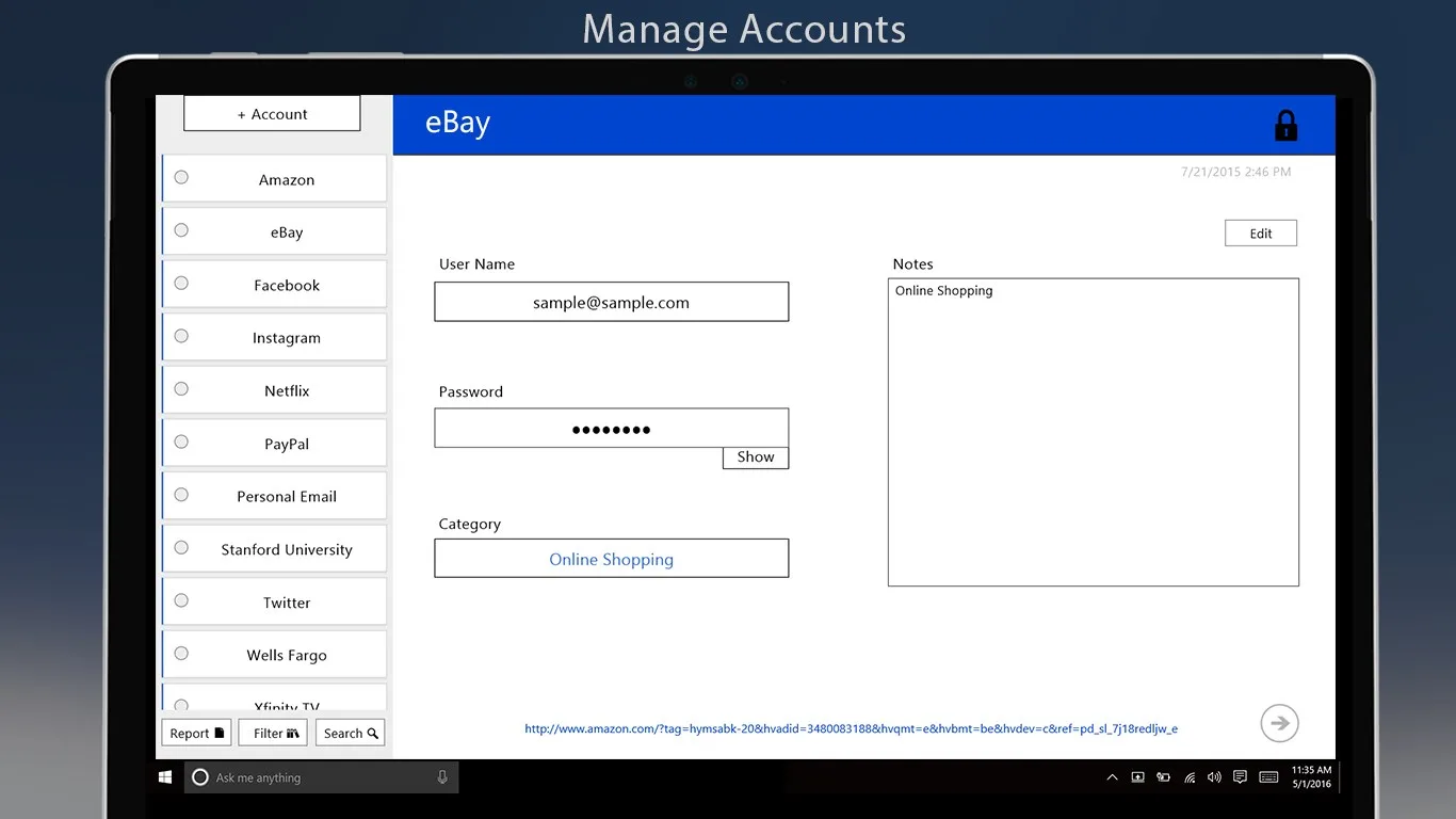 My Locked Passwords screenshot 2