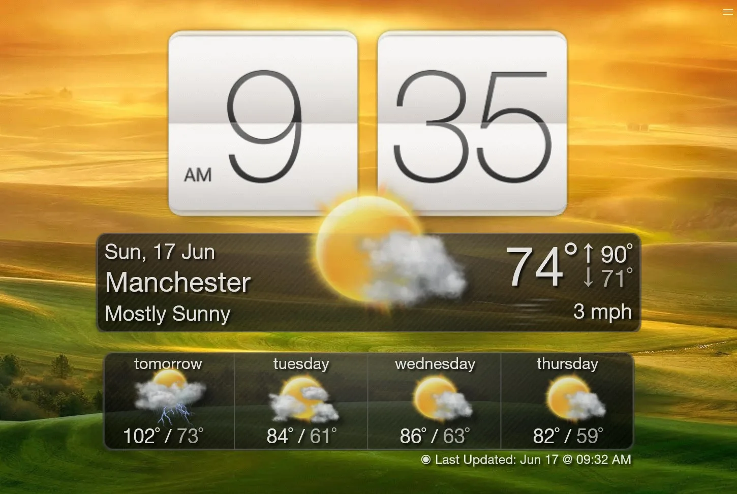 Sense Clock screenshot 1