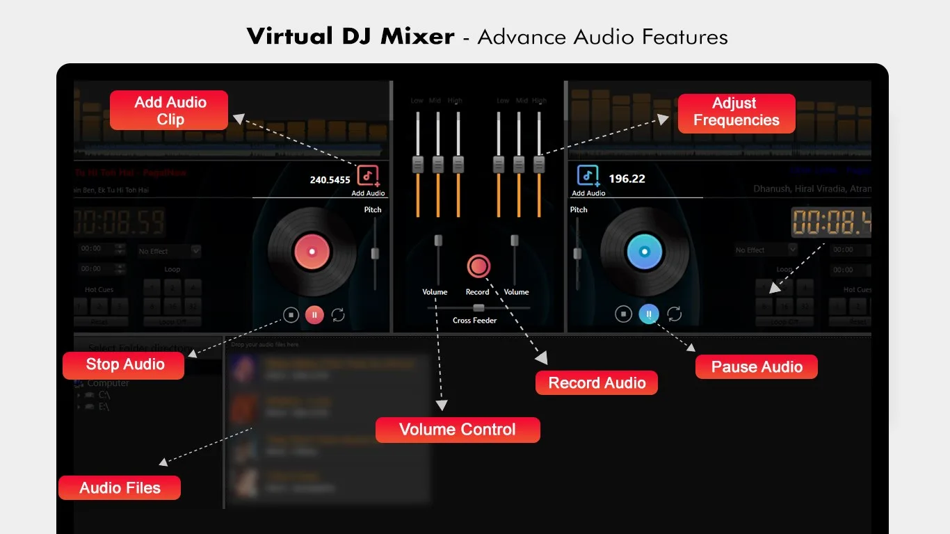 Virtual DJ Mixer : Mix and Record Music screenshot 3
