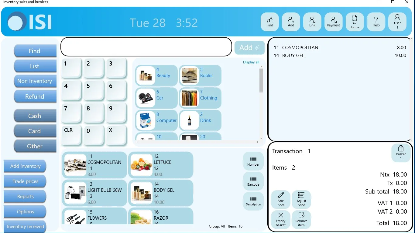 Inventory sales and invoices screenshot 1