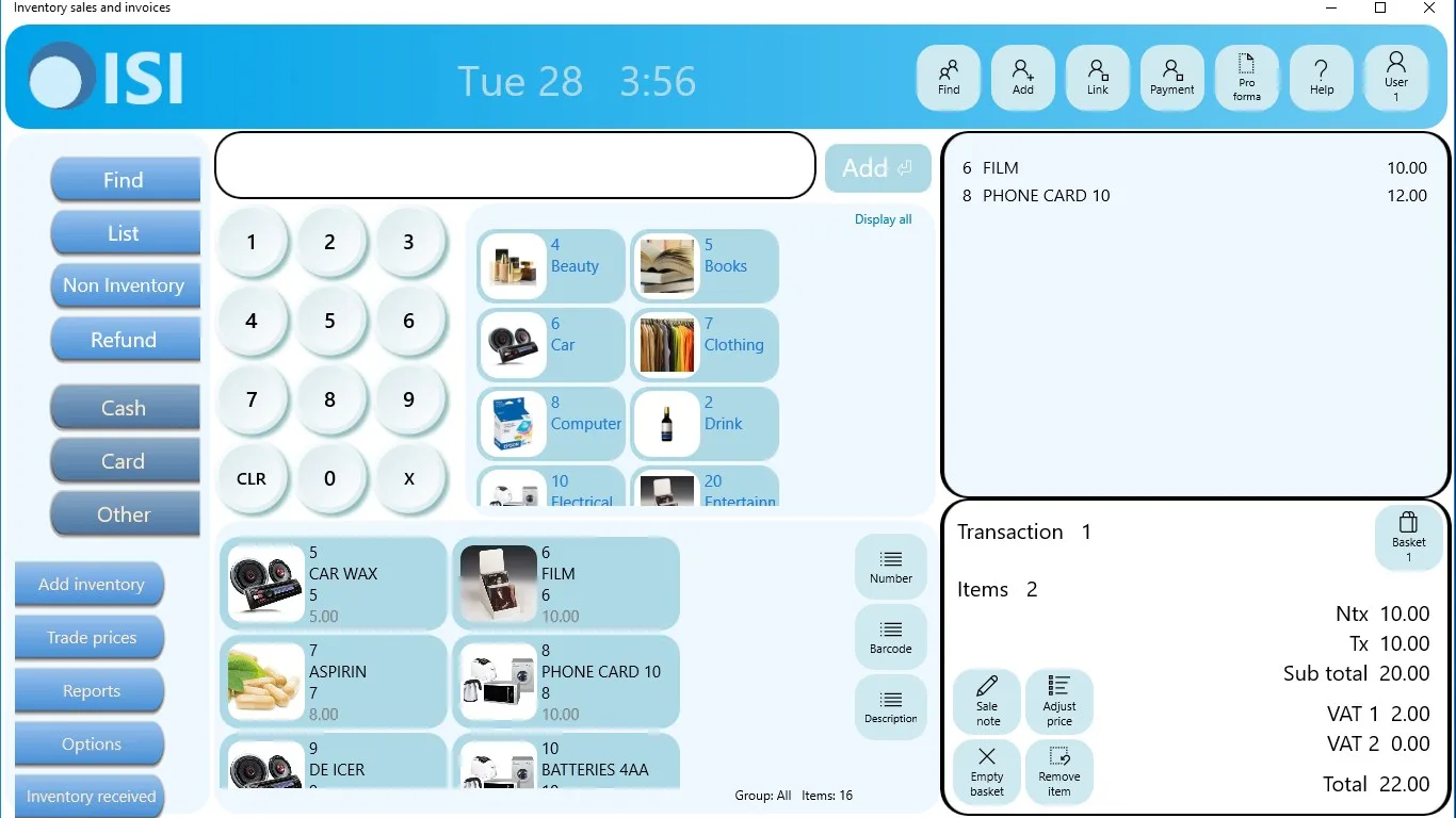 Inventory sales and invoices screenshot 2