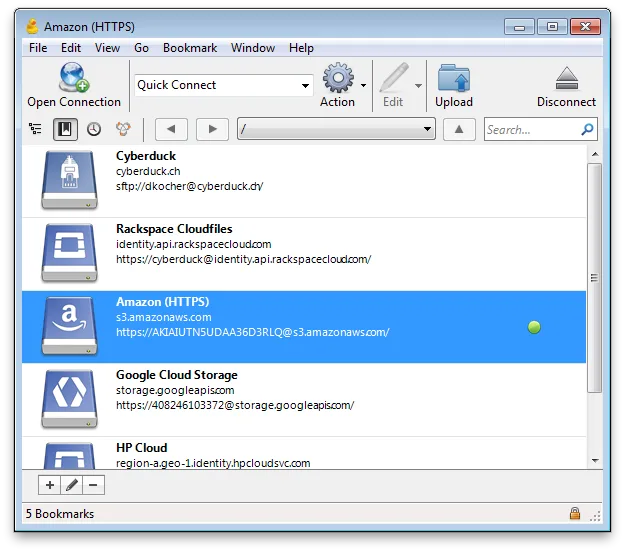 Cyberduck screenshot 1