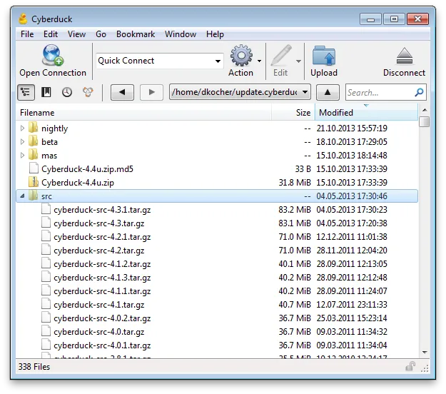 Cyberduck screenshot 2