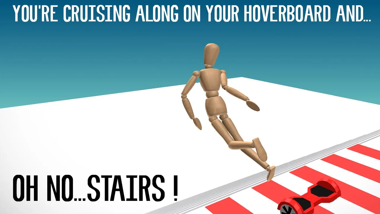Hoverboard Stairs Accident screenshot 3