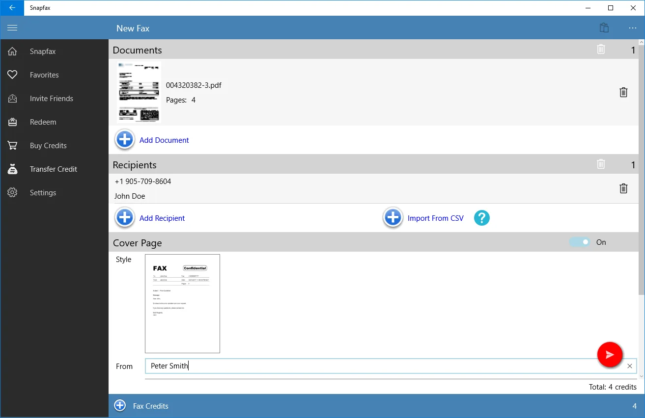 Snapfax: Pay-as-you-go Fax screenshot 2