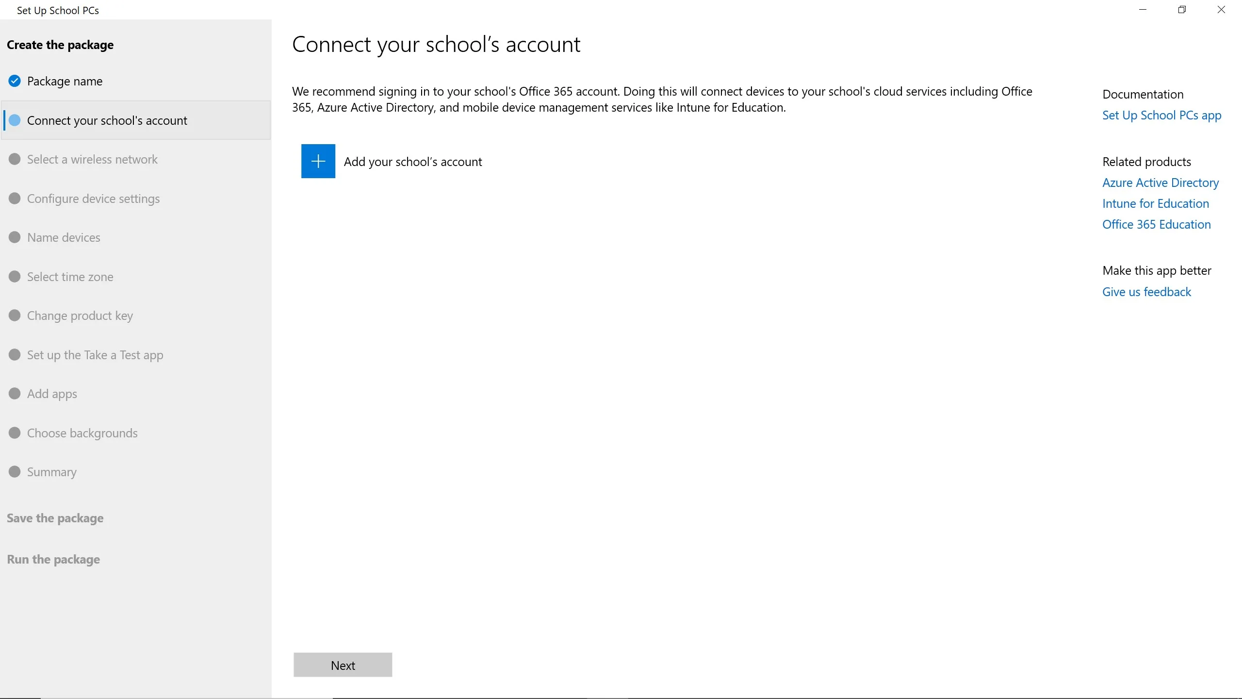 Set up School PCs screenshot 2