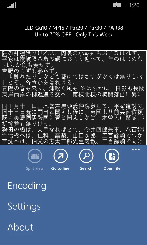 Large text viewer screenshot 1