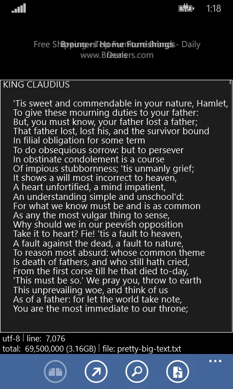 Large text viewer screenshot 3