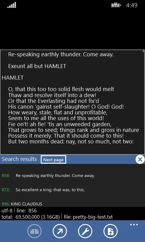 Large text viewer screenshot 5