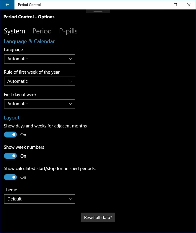 Period Control screenshot 1
