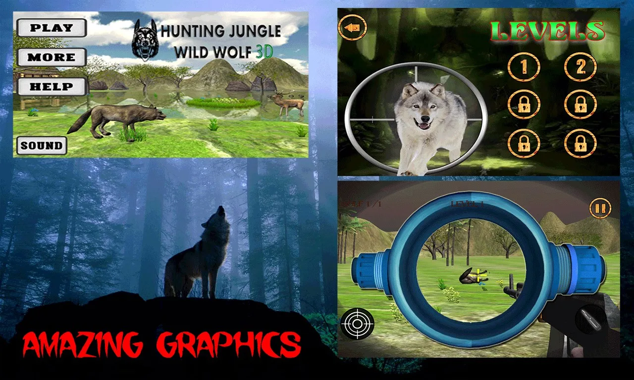 Hunting Jungle Wild Wolf 3D screenshot 4