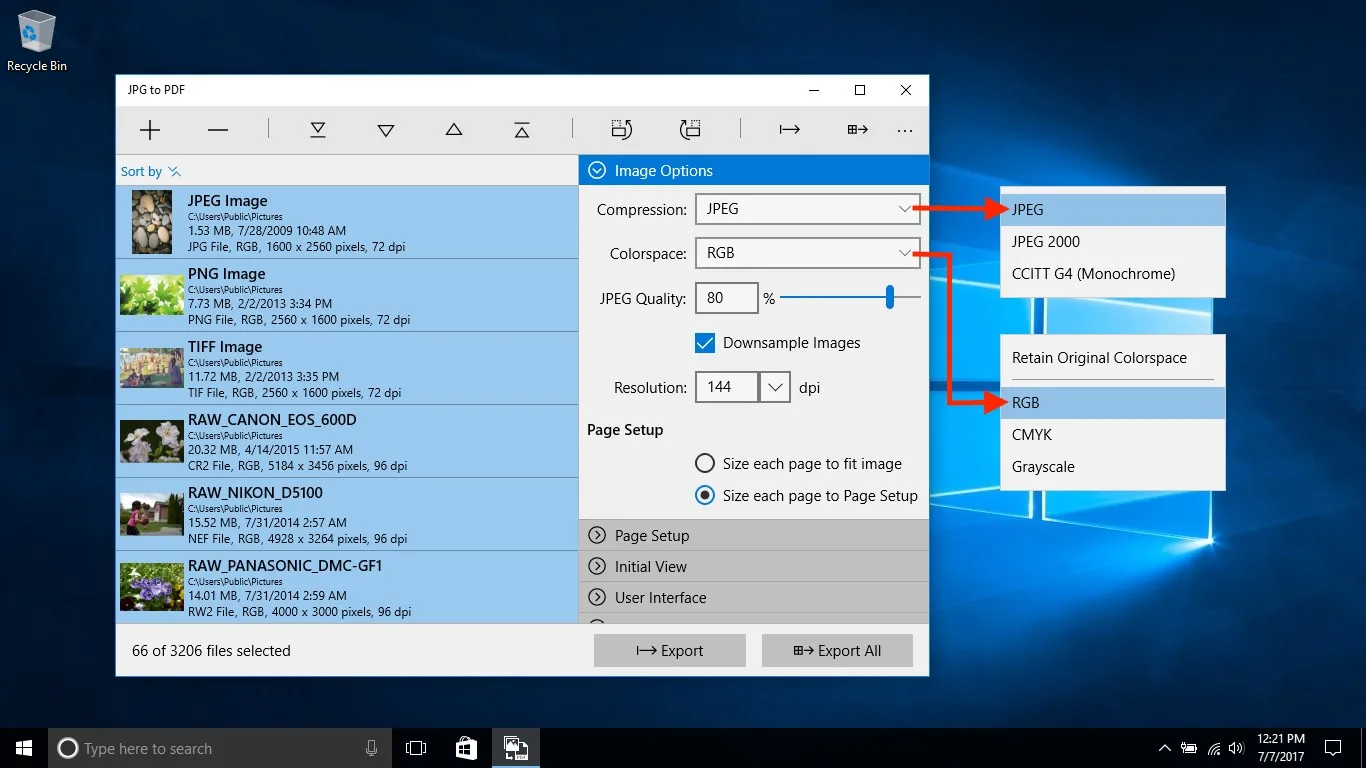 JPG to PDF : Export All Images into PDF screenshot 1