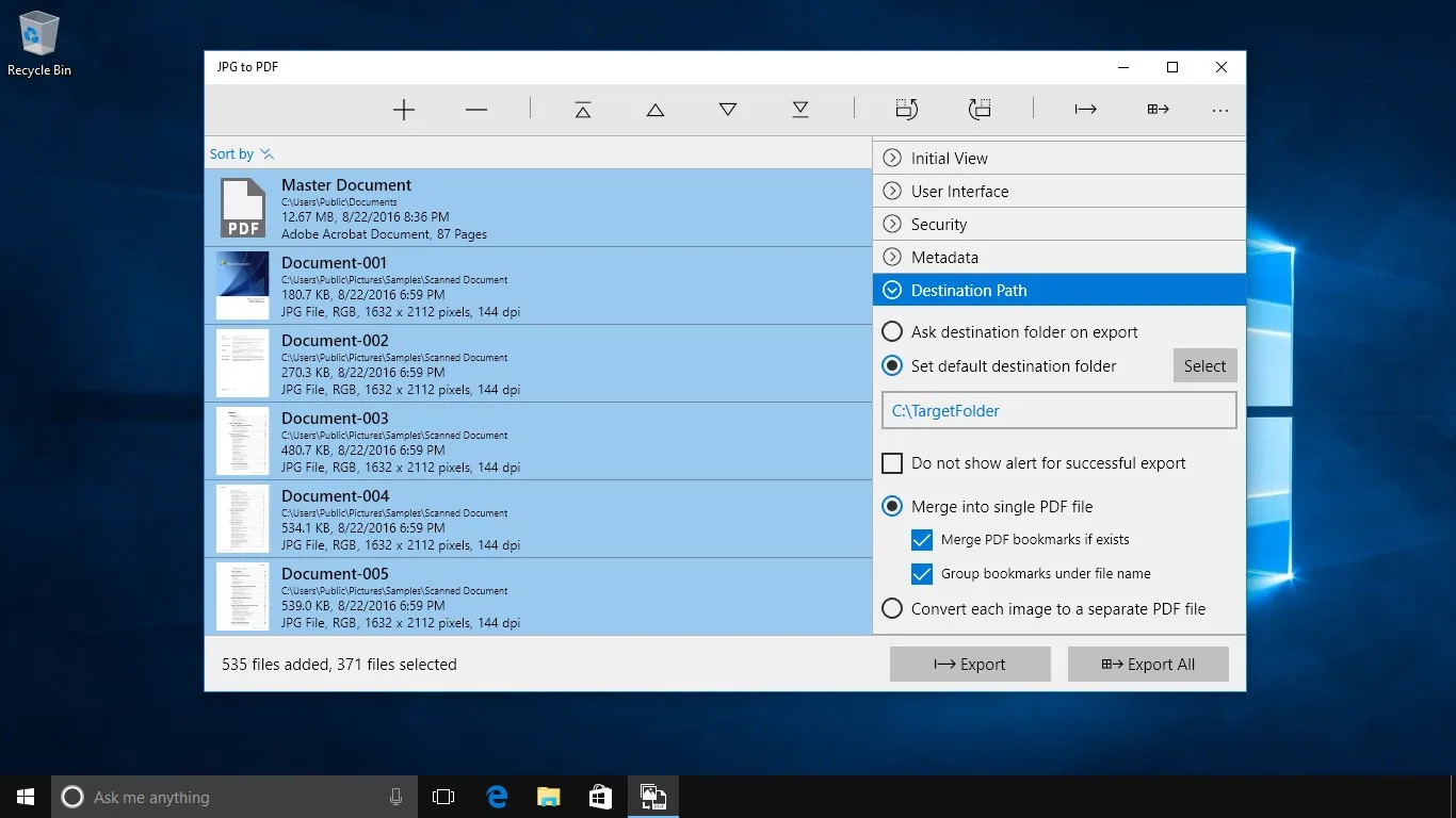 JPG to PDF : Export All Images into PDF screenshot 4