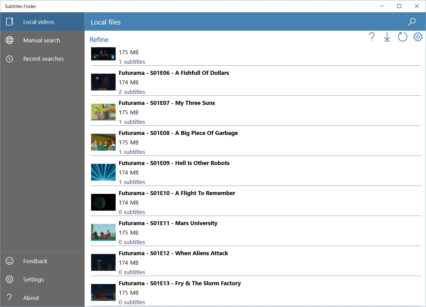 Subtitles Finder screenshot 1