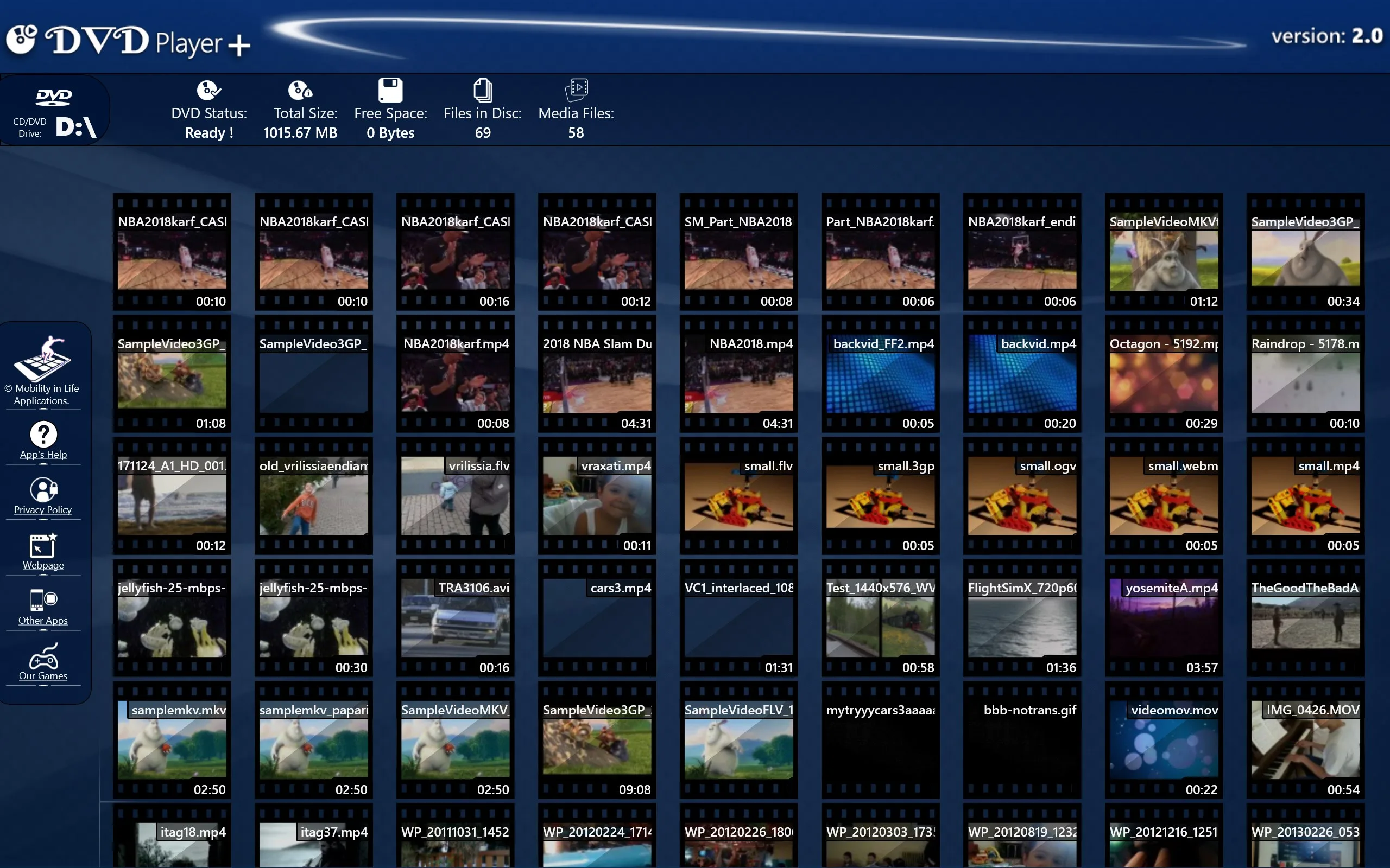 DVD Player+ (DVD and Blu-Ray player) screenshot 1