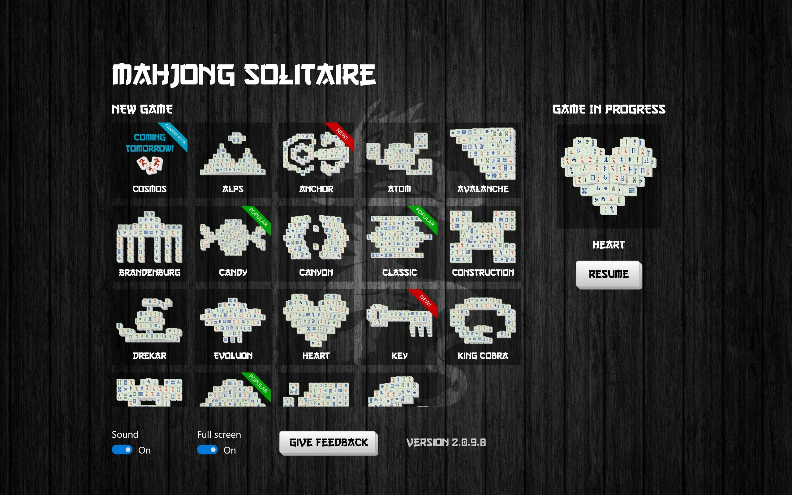 Mahjong Solitair screenshot 1
