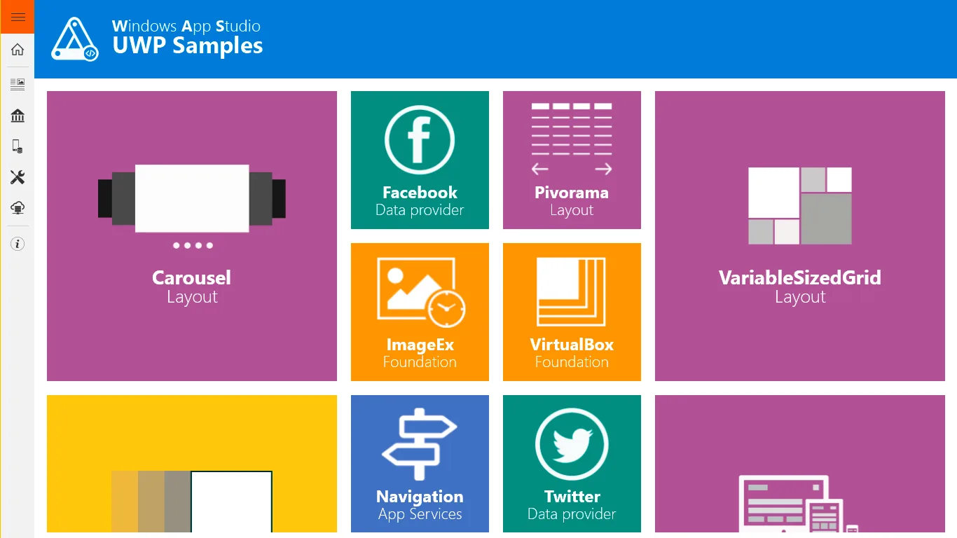 Windows App Studio UWP Samples screenshot 4