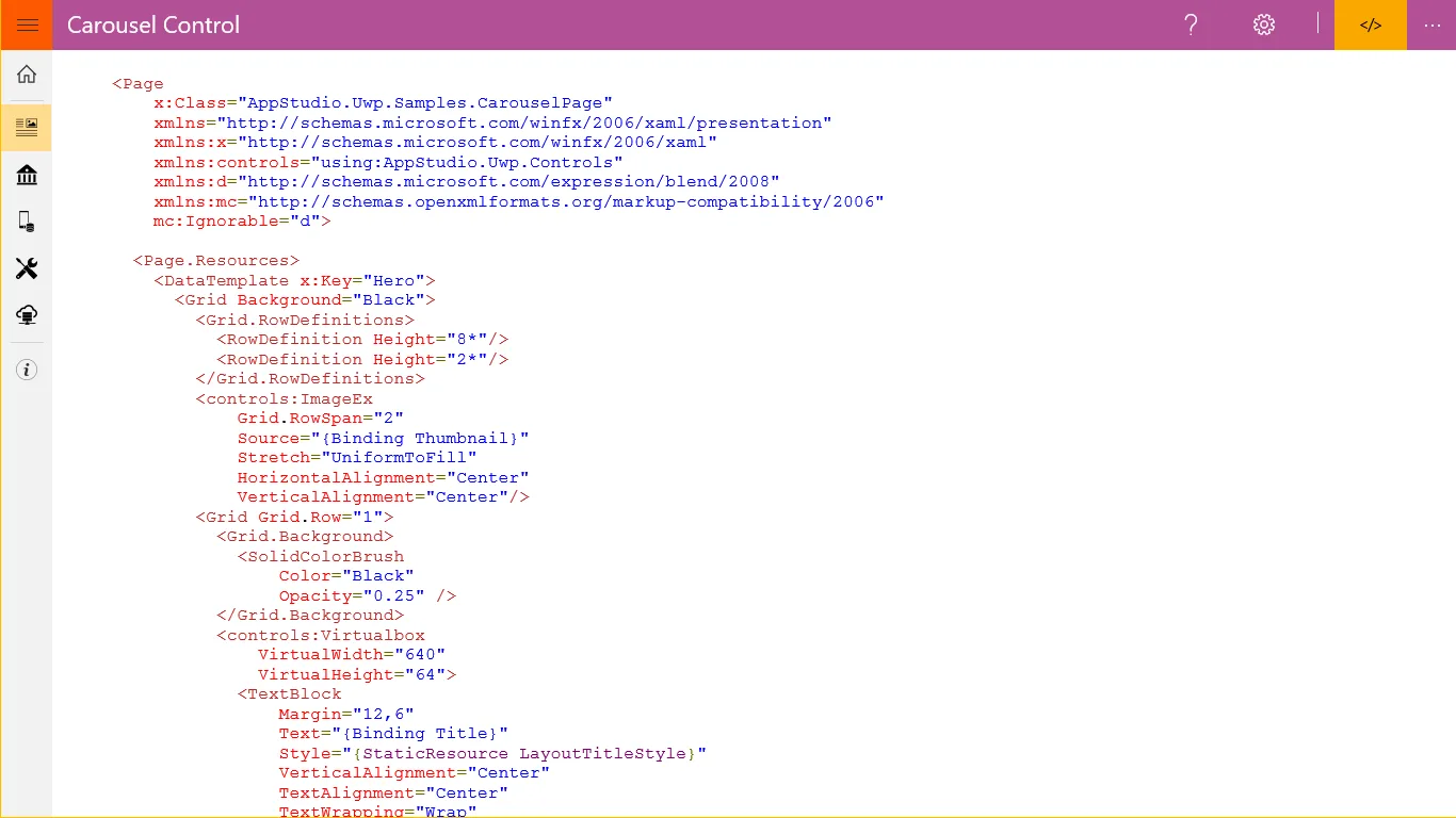 Windows App Studio UWP Samples screenshot 5