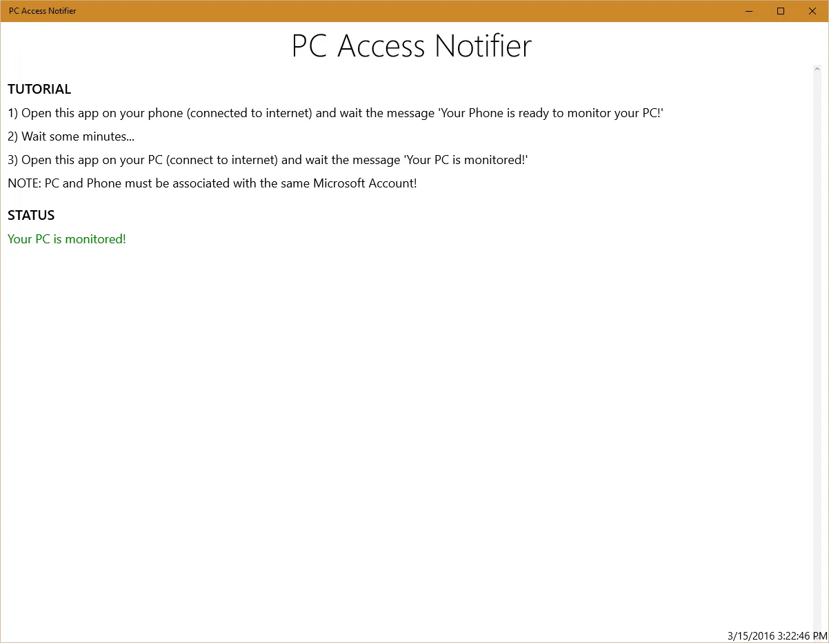 PC Access Notifier screenshot 1