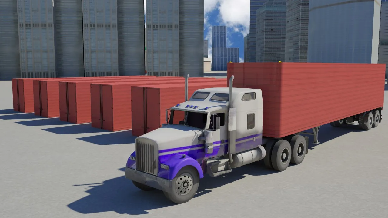 City Cargo Trailer Transporter 3D screenshot 2