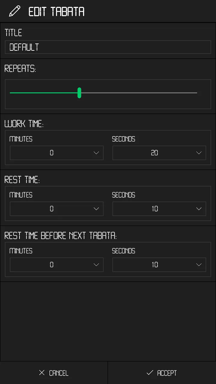Timer Tabata screenshot 1