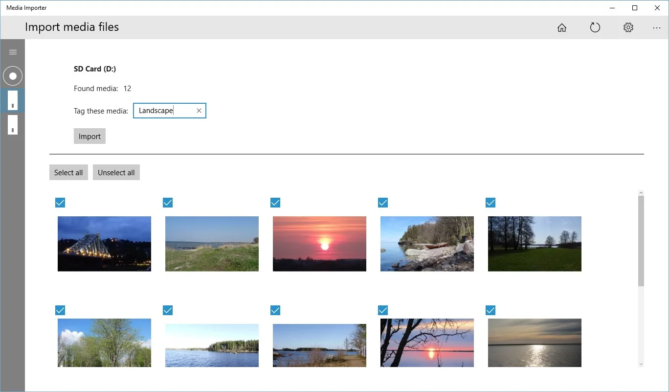 Media Importer screenshot 2