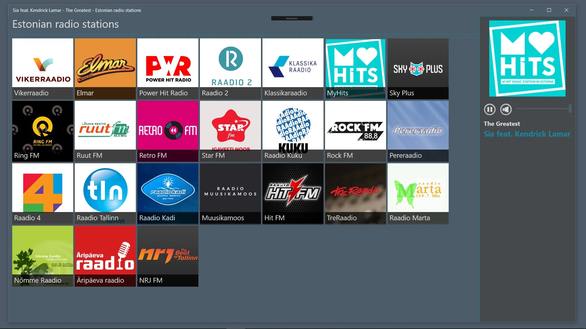 Estonian radio stations screenshot 1