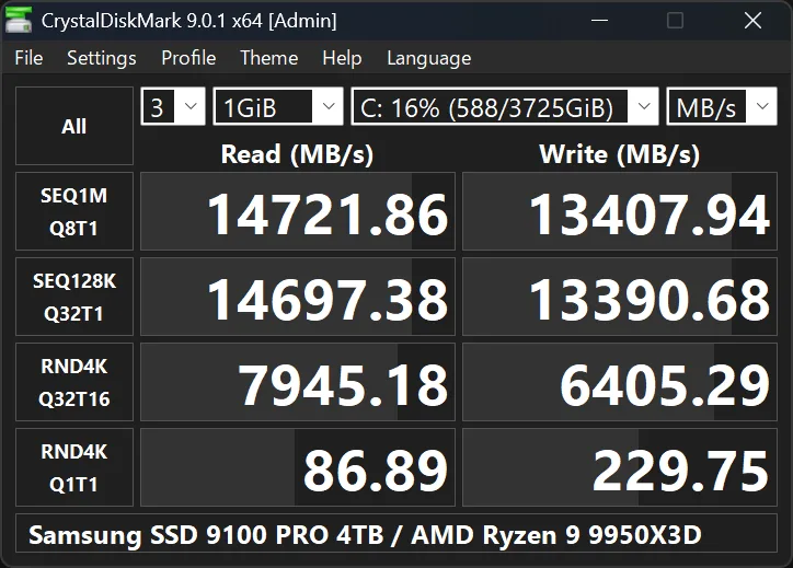 CrystalDiskMark screenshot 4