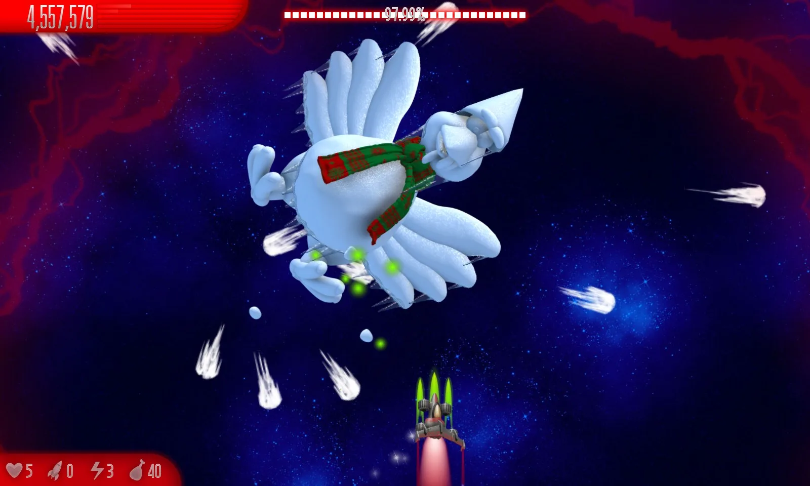 Chicken Invaders 5 Xmas HD screenshot 4