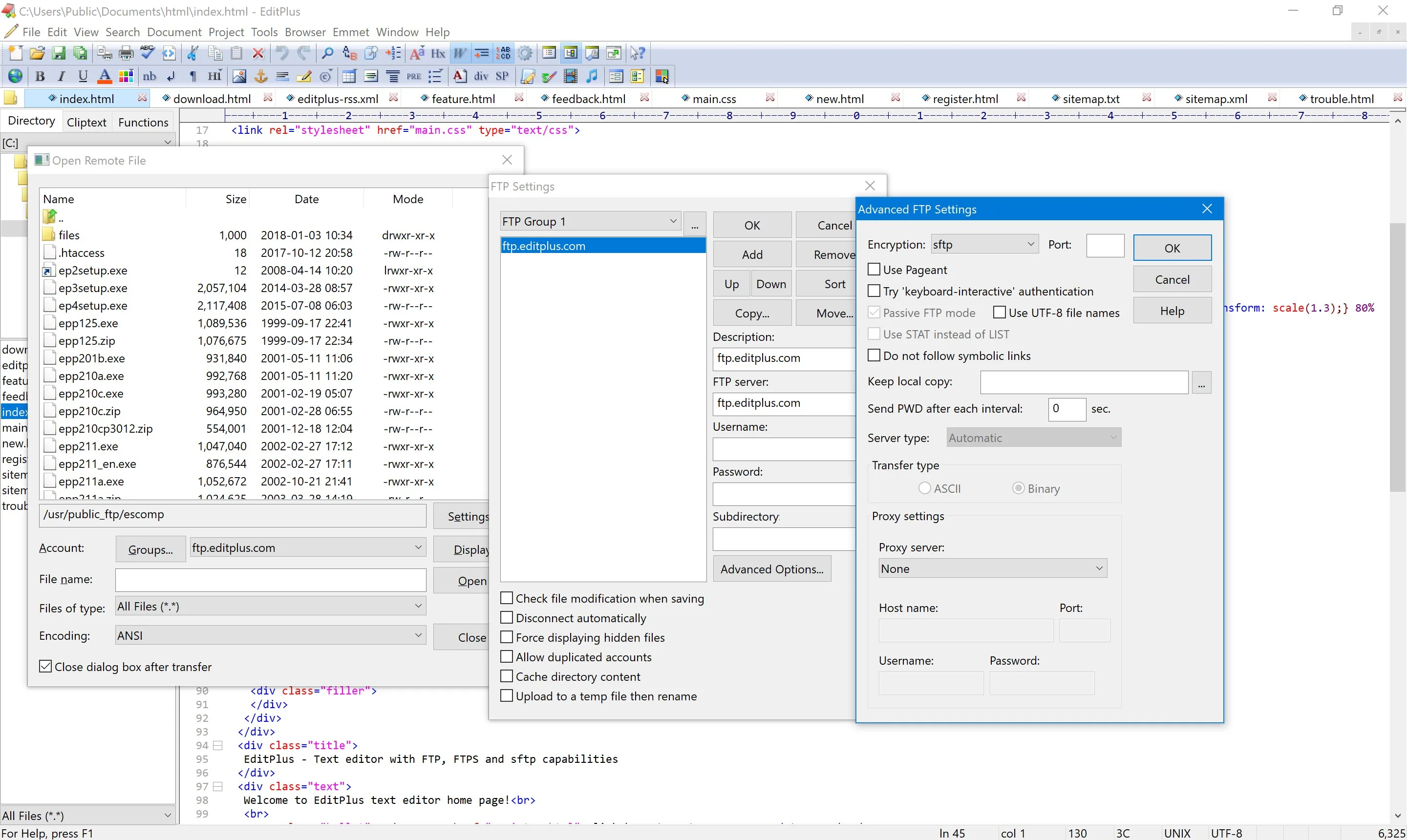 EditPlus screenshot 2